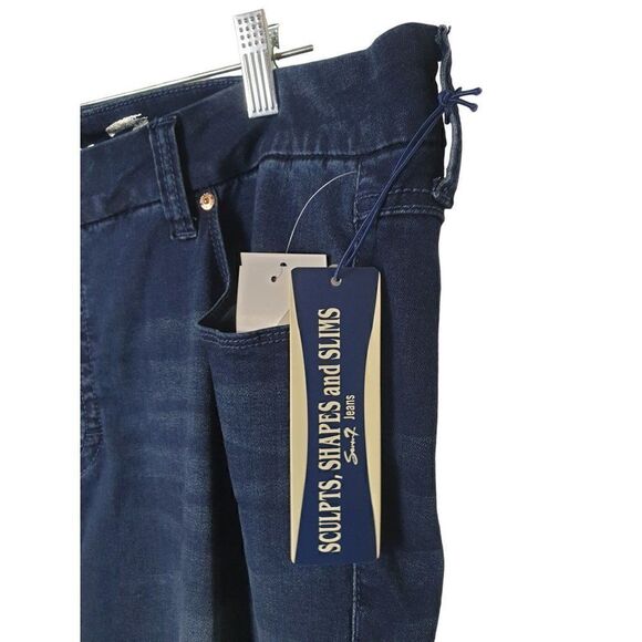 Seven7 Plus Jeans 20W High Rise Curvy Stretch Slimmer Blue Denim Jeans 20W NWT - Picture 5 of 8